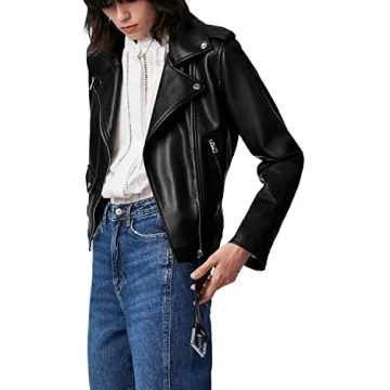 Stylish LY VAREY LIN Women's Faux Leather Jacket