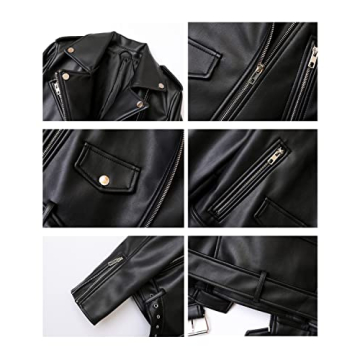 Stylish LY VAREY LIN Women's Faux Leather Jacket