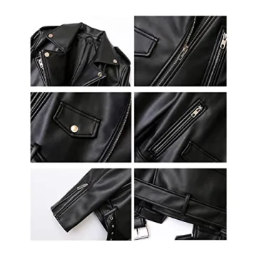 Stylish LY VAREY LIN Women's Faux Leather Jacket