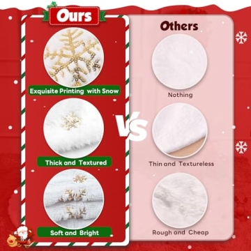 Plush Gold Sequin Christmas Tree Skirt 36 Inch