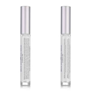 Lush Brow Eyebrow & Eyelash Rapid Growth Serum with Growth Peptides, Dermatologist Developed Eyelash Serum to Grow Lashes, Brow & Lash Enhancing Serum to Grow Fuller Eyelashes & Eyebrows, .16 oz/5ml