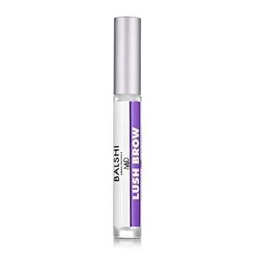 Lush Brow Eyebrow & Eyelash Rapid Growth Serum with Growth Peptides, Dermatologist Developed Eyelash Serum to Grow Lashes, Brow & Lash Enhancing Serum to Grow Fuller Eyelashes & Eyebrows, .16 oz/5ml