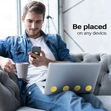 Zonon 30 Pieces Cell Phone Gold Device Stickers