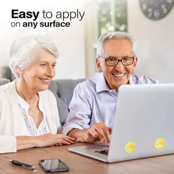 Zonon 30 Pieces Cell Phone Gold Device Stickers