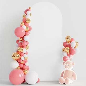 Wokceer 6FT Wedding Arch Cover Spandex Fitted Wedding Arch Covers Round Top Chiara Arch Backdrop Cov...