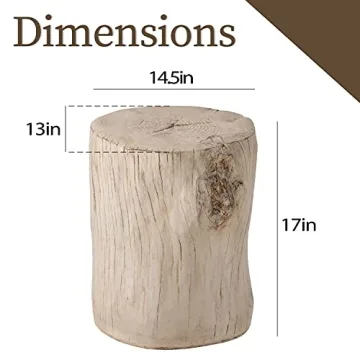 COSIEST Atmosphere-Enhancing Faux Wood Log Table