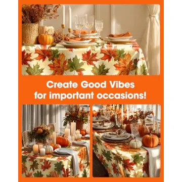 Pureegg Disposable Table Cloths for Thanksgiving Gatherings
