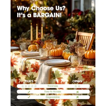 Pureegg Disposable Table Cloths for Thanksgiving Gatherings