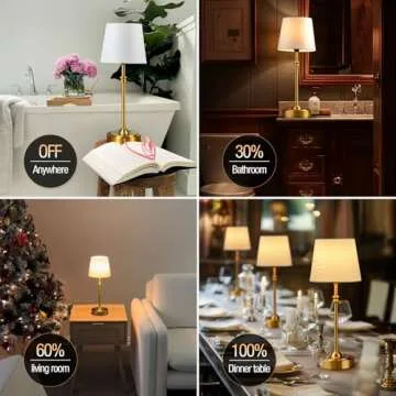 ONEWISH Battery Operated Cordless Table Lamp - Stylish & Versatile
