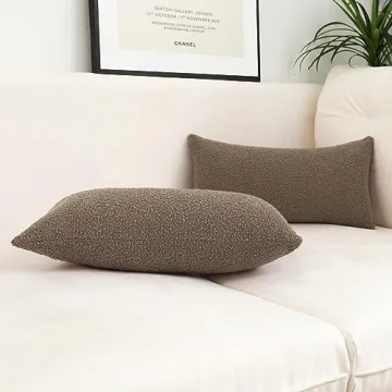 Jeneoo Light Brown Decorative Lumbar Pillow Cover