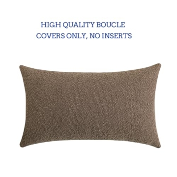 Jeneoo Light Brown Decorative Lumbar Pillow Cover