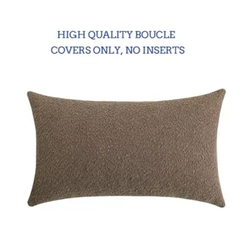 Jeneoo Light Brown Decorative Lumbar Pillow Cover