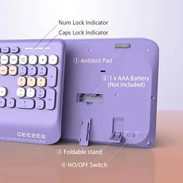 GEEZER Wireless Keyboard and Mouse Combo - Colorful, Ergonomic, Plug & Play