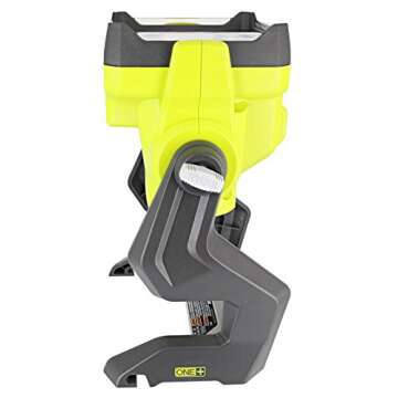 Ryobi P721 One+ 1,800 Lumen 18V Hybrid AC and Lithium Ion Powered Flat Standing LED Work Light with Onboard Mounting Options (Battery and Extension Cord Not Included, Light Only)