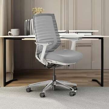 Branch Ergonomic Chair - A Versatile Desk Chair with Adjustable Lumbar Support, Breathable Mesh Back...