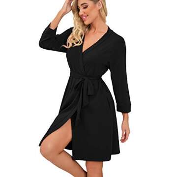 PrinStory Women's Lightweight Kimono Robe for Cozy Style