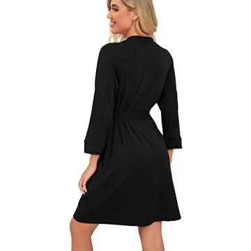 PrinStory Women's Lightweight Kimono Robe for Cozy Style