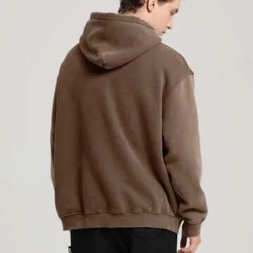FAIABLE Men's Oversized Plush Fleece Hoodie - Cozy & Stylish