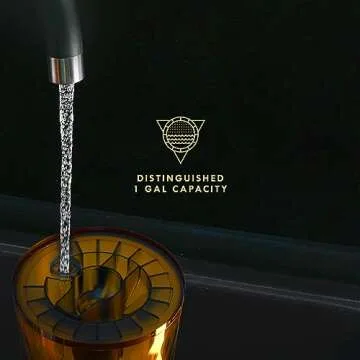 Vornado LUCERNA 2 Alchemy Ultrasonic Humidifier with Ambient Light, 1 Gallon Capacity, 24 Hour Runtime, Modern Luxury Design, Auto Shut-Off, Amber, Whole Room