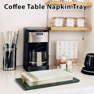 Stylish Marble Towel Holder with Gold Handle