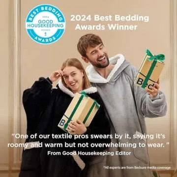 Bedsure Sherpa Fleece Blanket Hoodie for All Ages