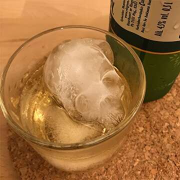 Stritra 3D Skull Ice Mold for Unique Whiskey & Cocktails