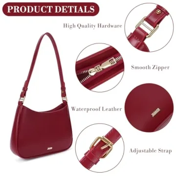 GETERUUV Stylish Red Shoulder Bag for Women