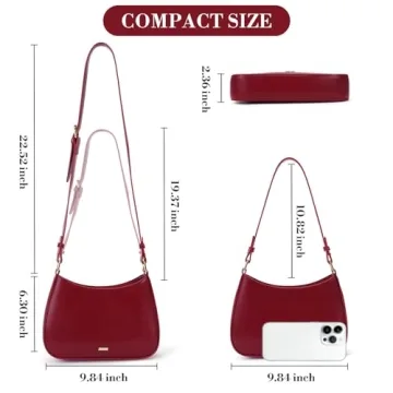 GETERUUV Stylish Red Shoulder Bag for Women