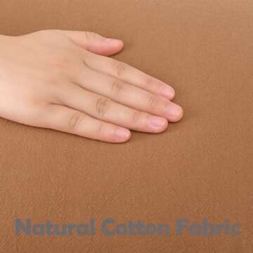 DEZENE 12x20 Cotton Pillow Covers Set of 2 Orange Neutral Couch Throw Pillow Covers with Flange Natural Cozy Rectangular Lumbar Decorative Pillow Covers for Sofa Bed Living Room Farmhouse Home Decor