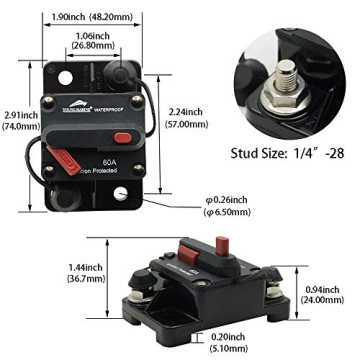 Young Marine 60A Circuit Breaker for Safe Boating Adventures