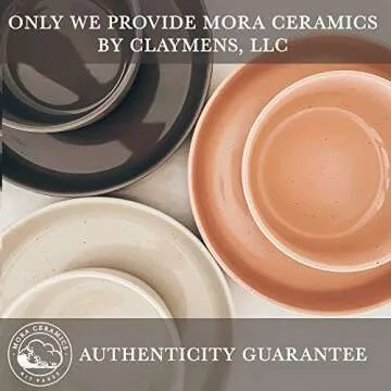 Mora Ceramic Flat Pasta Bowl Set of 4 - Elegant Dinnerware