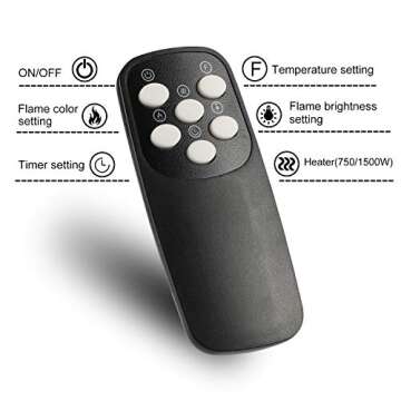 Maxhonor Electric Fireplace - Stylish 12 Color Heater