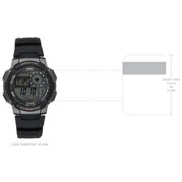 Casio AE1000W Digital Watch | 100M Waterproof