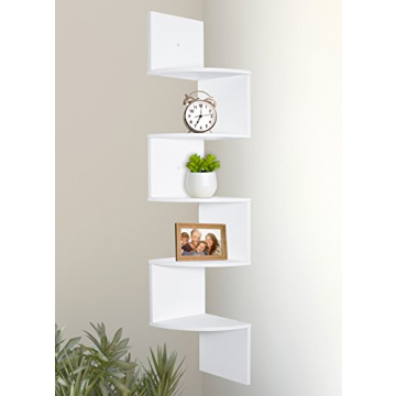 Greenco 5-Tier Corner Shelves for Elegant Home Storage