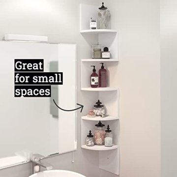 Greenco 5-Tier Corner Shelves for Elegant Home Storage