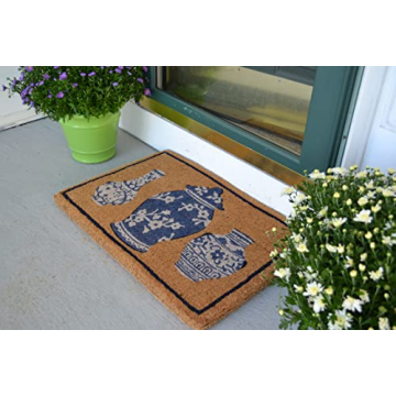 Handmade Imports Decor Coir Mat, Ginger Jar Design