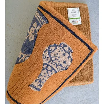 Handmade Imports Decor Coir Mat, Ginger Jar Design