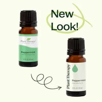 Plant Therapy Peppermint Essential Oil 10 mL (1/3 oz) 100% Pure, Undiluted, Natural Aromatherapy for Diffuser & Topical Use, Digestion, Respiratory, & Massage, Peppermint Oil for Skin & Hair