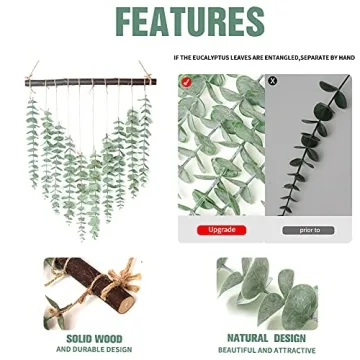 Charming Artificial Eucalyptus Hanging Wall Decor