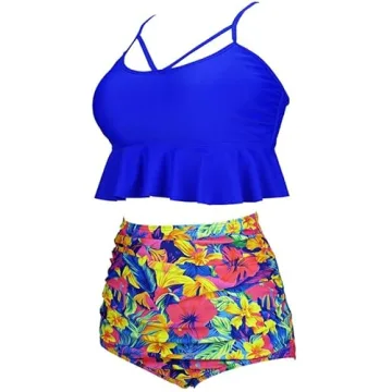 Chic COCOSHIP Retro Boho Flounce Bikini Set for Women