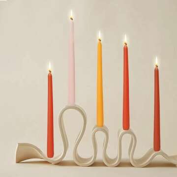 Elegant Orange Taper Candles Set - Perfect for Events & Home Decor