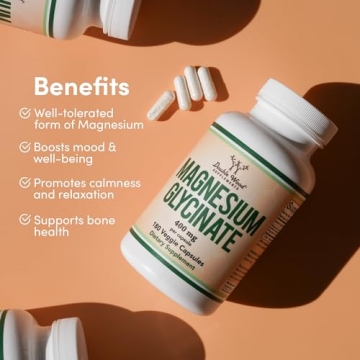 Magnesium Glycinate 400mg Vegan Safe High Absorption