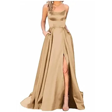 Elegant Off-The-Shoulder Satin Maxi Dress for Women