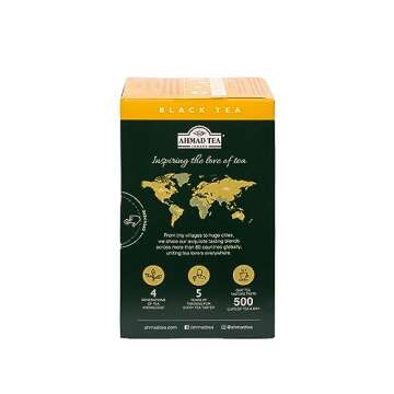 Ahmad Tea Black Tea, Peach And Passion Fruit Teabags, 20 ct (Pack Of 6) - Caffeinated And Sugar-Free
