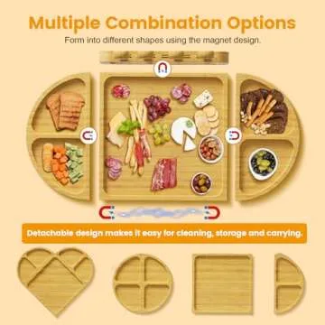 Charcuterie Boards Gift Set,Extra Big Bamboo Cheese Board with Knife for Entertaining,Wedding Gifts,...