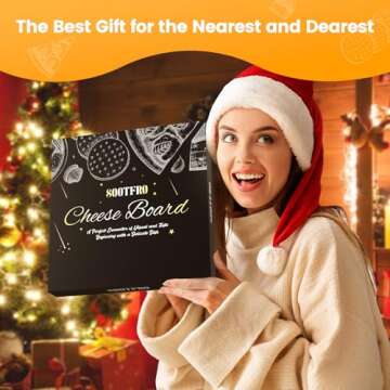 Charcuterie Boards Gift Set,Extra Big Bamboo Cheese Board with Knife for Entertaining,Wedding Gifts,House Warming Gifts New Home,Christmas Gifts,Thanksgiving Table Decorations,Birthday Gifts for Women