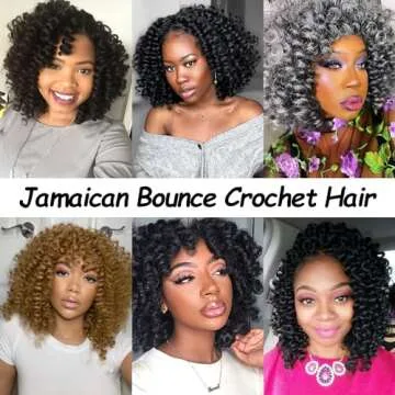 Jamaican Bounce Crochet Hair 8 Inch - Curly & Fluffy