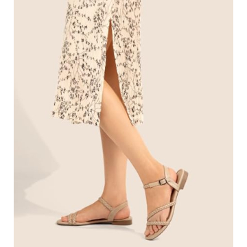 Stylish Greatonu Women's Summer Flat Sandals