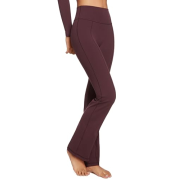 INGIA High Waist Mini Flared Leggings for Women 31" Bootcut Tummy Control Casual Lounge Yoga Pants A...