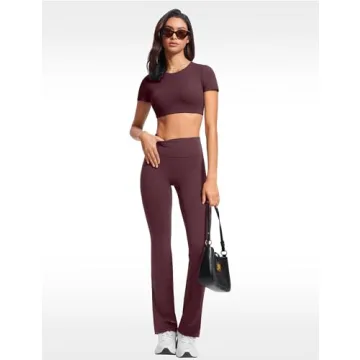 Soft Flared Leggings for Women - High Waist & Tummy Control